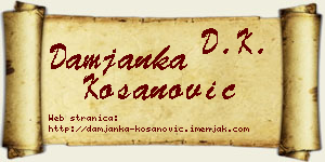 Damjanka Kosanović vizit kartica